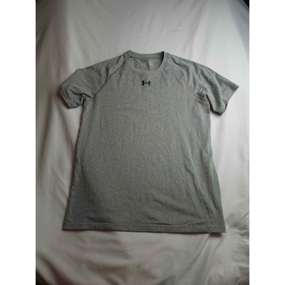 Under Armour HeatGear Mens Small Gray Short Sleeve Loose Fit Training T-Shirt